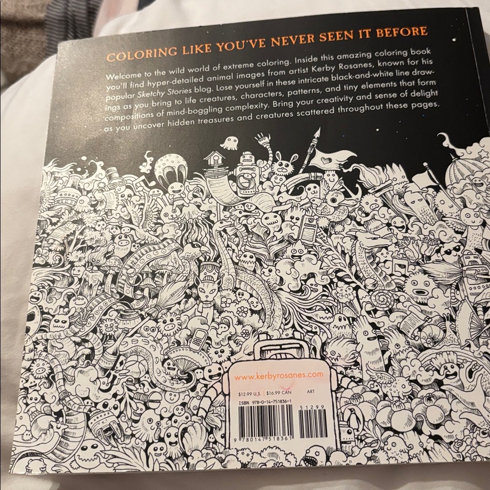 Animorphia Coloring Book by - Black and Orange - Picture 2 of 4